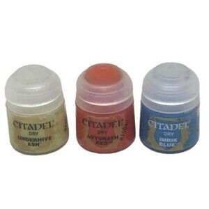 Citadel Colour Paint DRY Imrik Blue Underhive Ash Astorath Red Model Lot 3 NEW